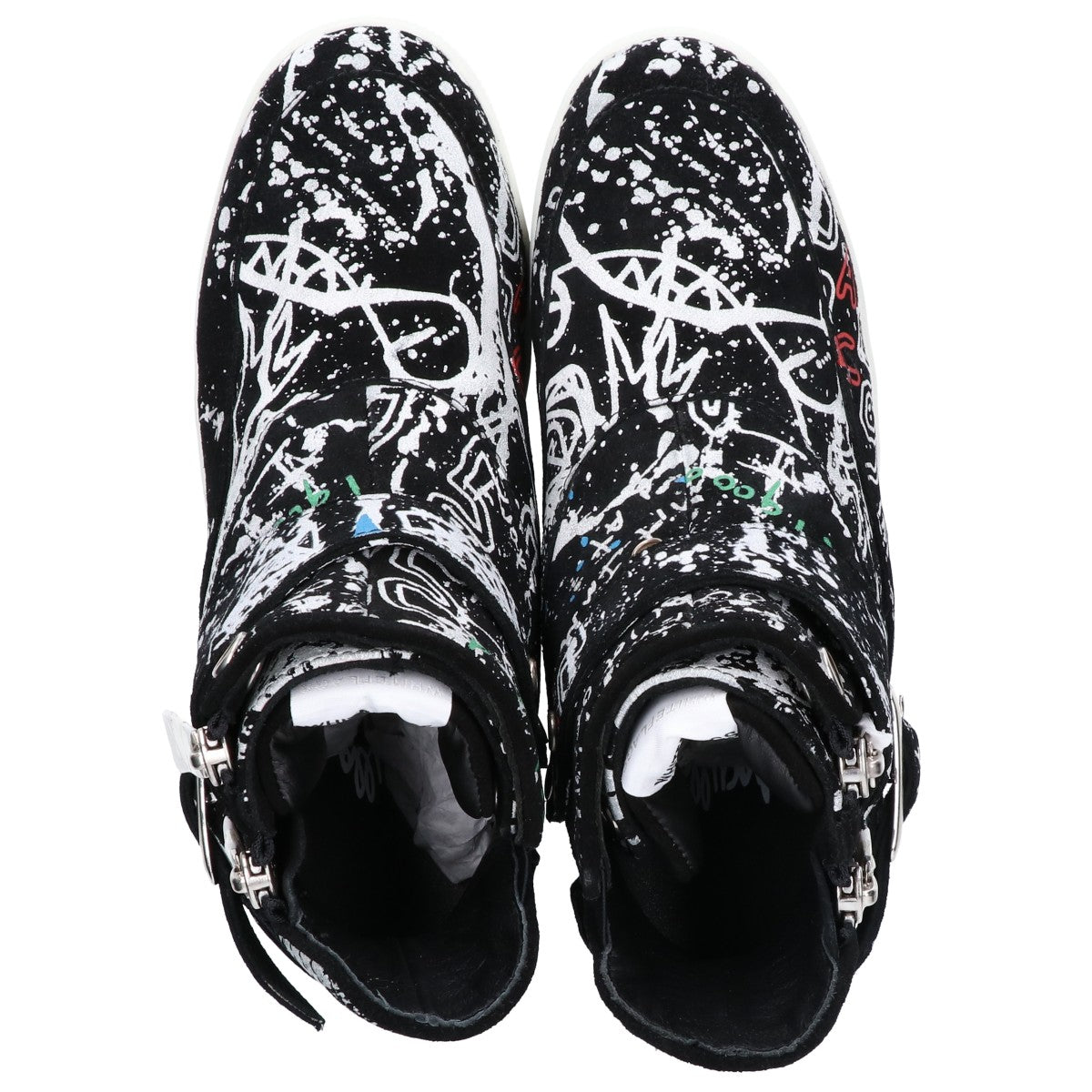 WHITE FLAGS ホワイトフラッグス 【×haculla】 ペイントデザイン ハイカットスニーカー シューズ 24.5