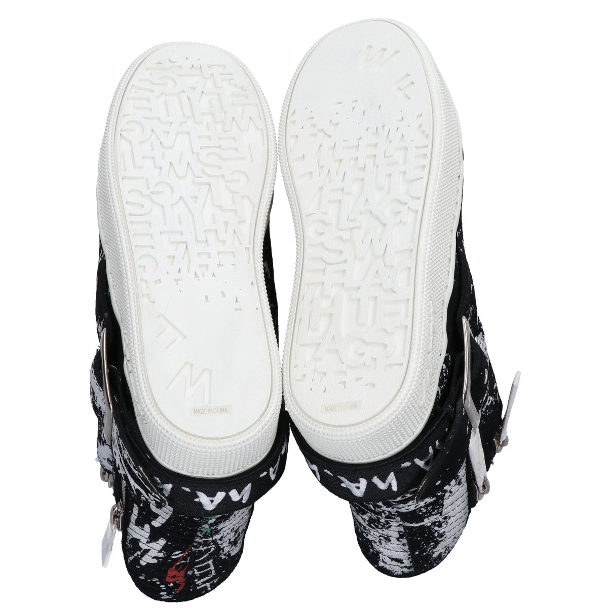 WHITE FLAGS ホワイトフラッグス 【×haculla】 ペイントデザイン ハイカットスニーカー シューズ 24.5