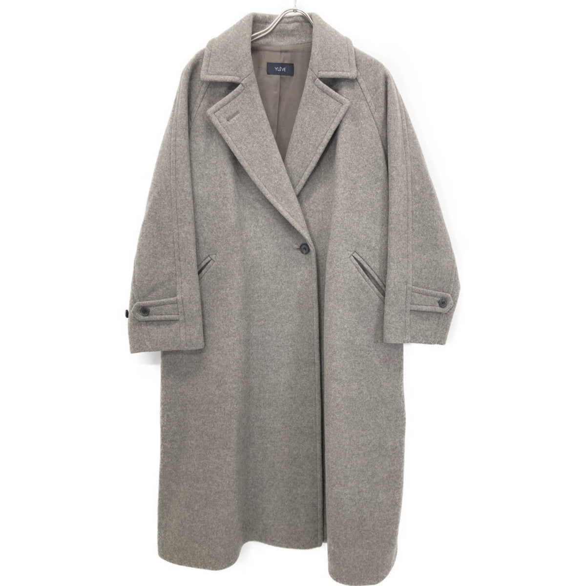 YLEVE イレーヴ 168-2210205 22年 ｸﾞﾚｰｼﾞｭ SUPER 100S MELTON BELTED COAT ﾁｪｽﾀｰｺｰﾄ コート 2