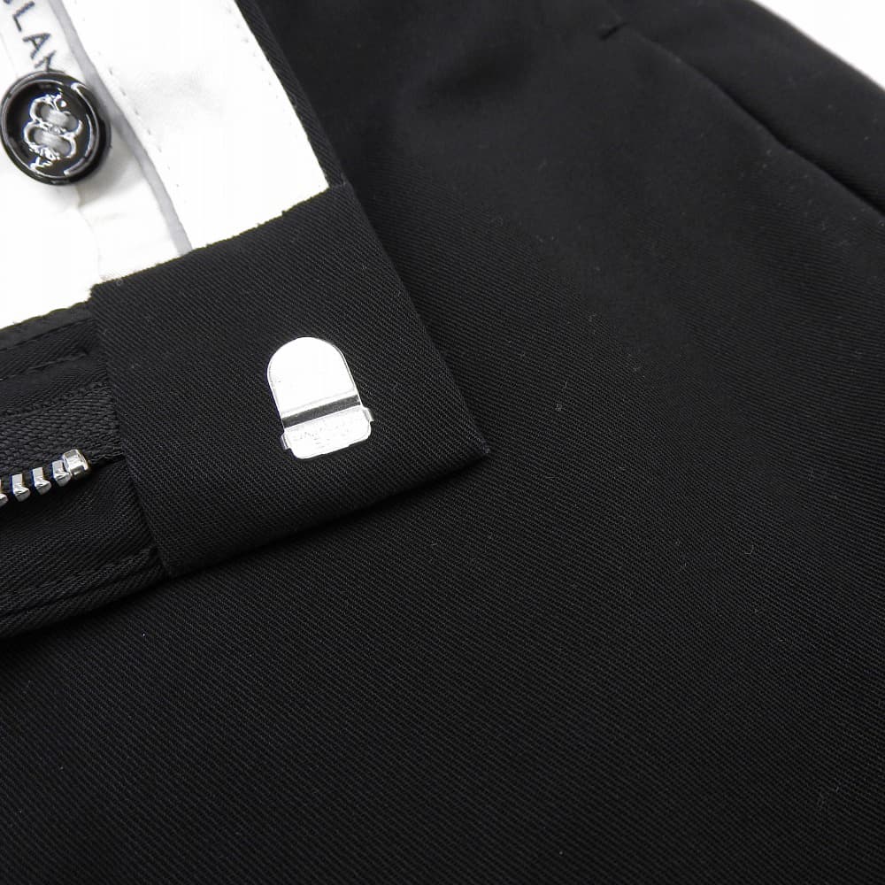 BLAMINK ブラミンク コットン センタープレス スラックス ボトムス レディース ブラック 36 ボトムス 36