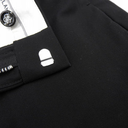 BLAMINK ブラミンク コットン センタープレス スラックス ボトムス レディース ブラック 36 ボトムス 36