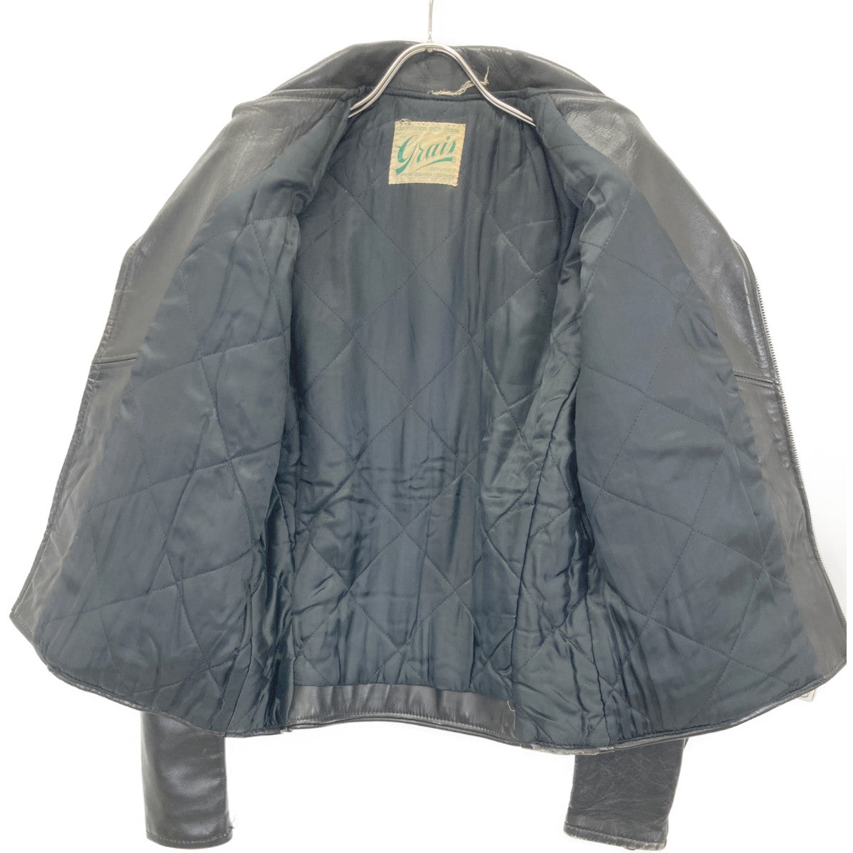 VINTAGE ヴィンテージ 【GRAIS】50年代 ﾌﾞﾗｯｸ ﾀﾞﾌﾞﾙﾗｲﾀﾞｰｽｼﾞｬｹｯﾄ CONMATICｼﾞｯﾌﾟ ジャケット 表記なし
