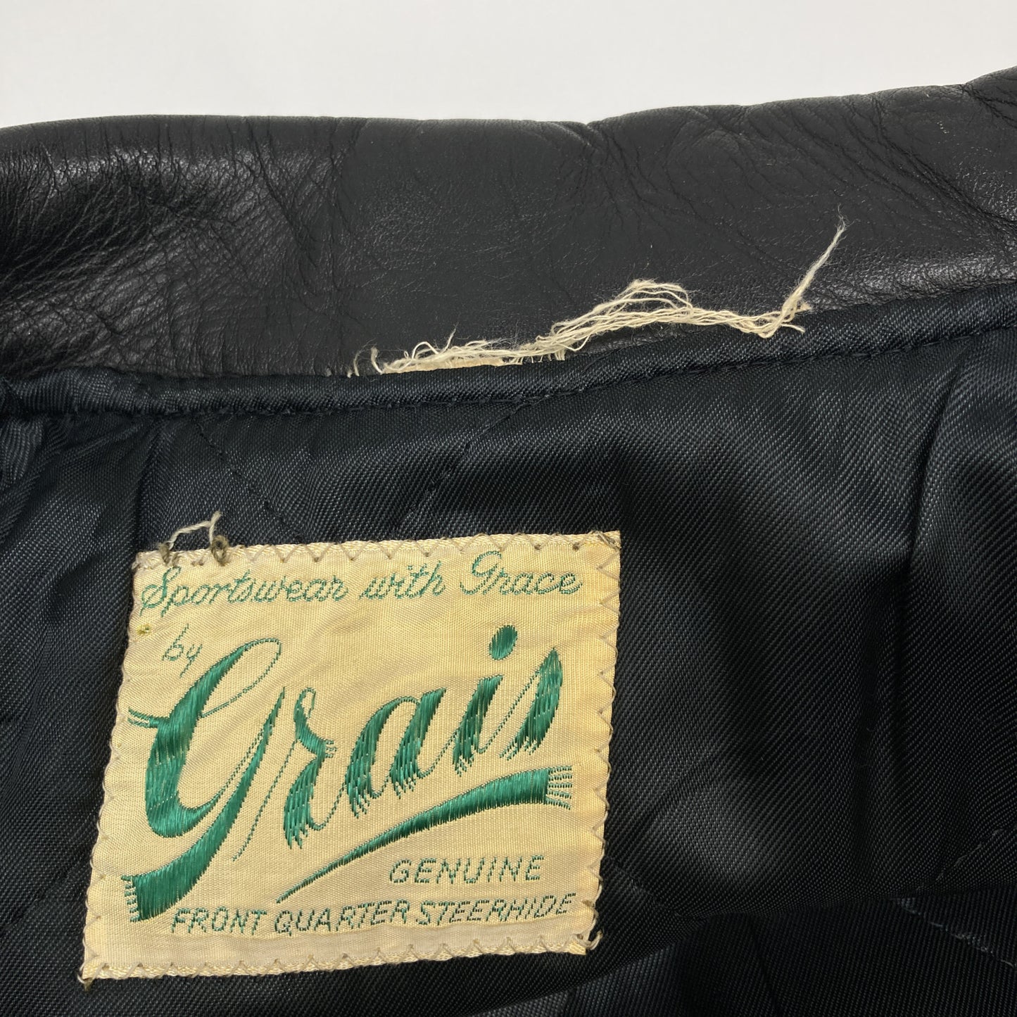 VINTAGE ヴィンテージ 【GRAIS】50年代 ﾌﾞﾗｯｸ ﾀﾞﾌﾞﾙﾗｲﾀﾞｰｽｼﾞｬｹｯﾄ CONMATICｼﾞｯﾌﾟ ジャケット 表記なし