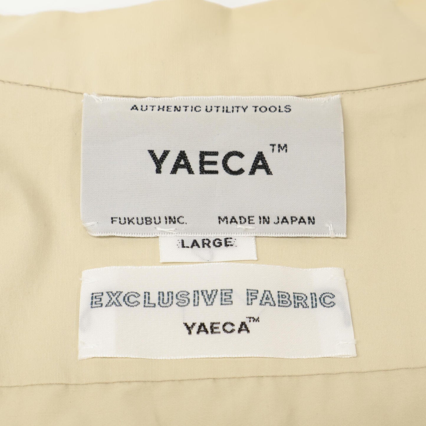 YAECA ヤエカ 15128 コットン クロスジップシャツ トップス L