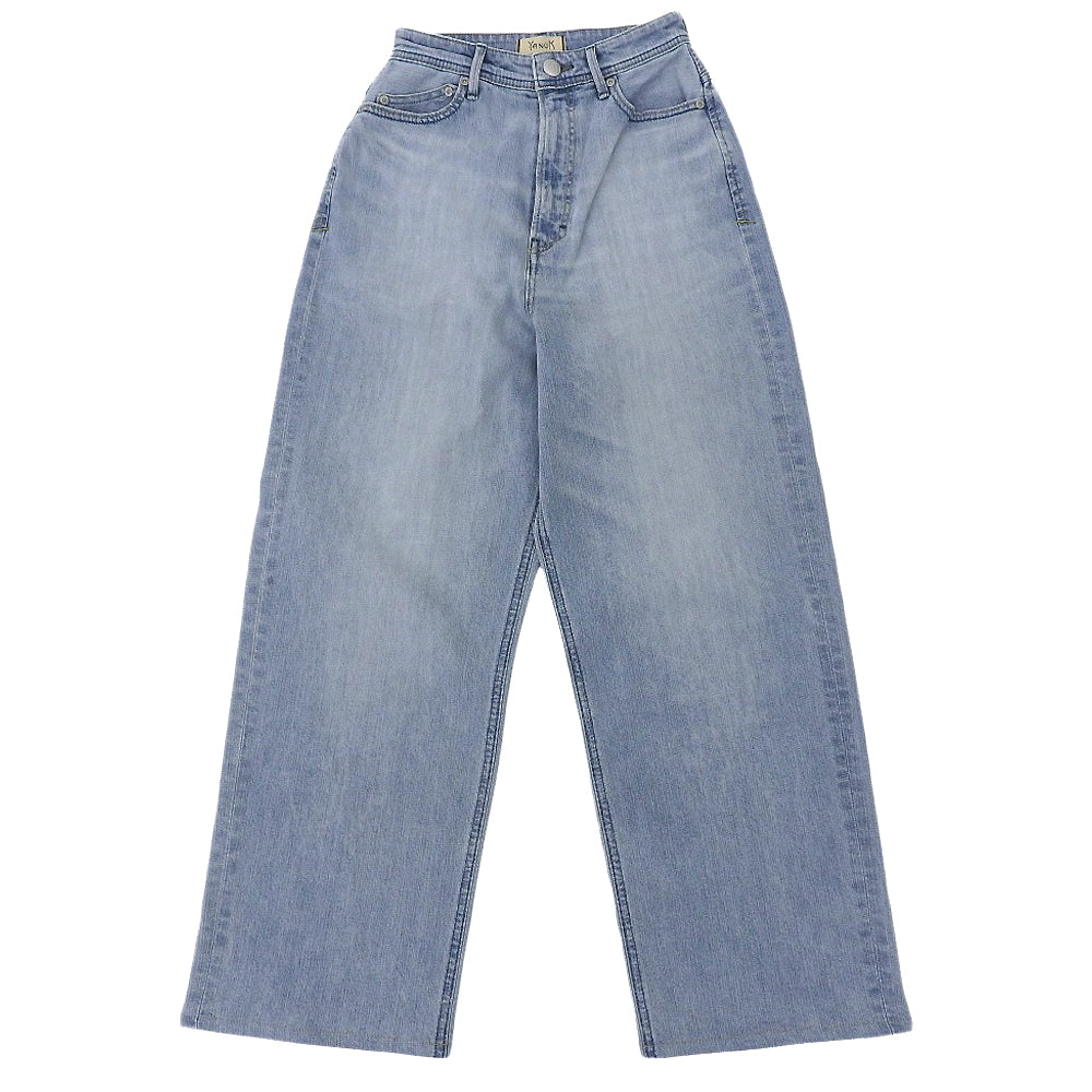 YANUK ヤヌーク 美品 ルーズストレート JOAN FVS パンツ ボトムス レディース ヴィンテージブルー 24 ボトムス 24