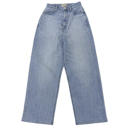 YANUK ヤヌーク 美品 ルーズストレート JOAN FVS パンツ ボトムス レディース ヴィンテージブルー 24 ボトムス 24