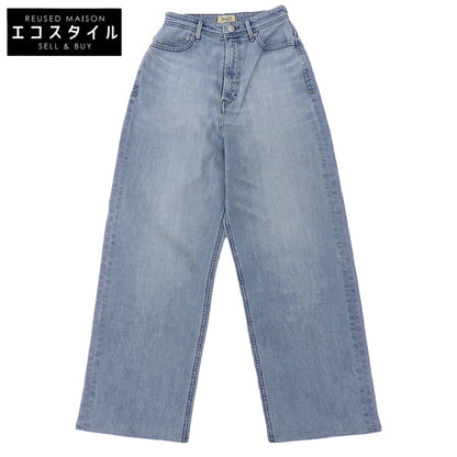 YANUK ヤヌーク 美品 ルーズストレート JOAN FVS パンツ ボトムス レディース ヴィンテージブルー 24 ボトムス 24