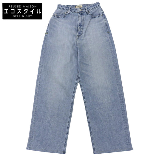 YANUK ヤヌーク 美品 ルーズストレート JOAN FVS パンツ ボトムス レディース ヴィンテージブルー 24 ボトムス 24