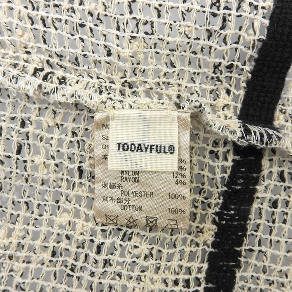 TODAYFUL トゥデイフル 美品 Embroidery Mesh Shirts コットン×ナイロン トップス レディース ベージュ F 12320405 トップス F