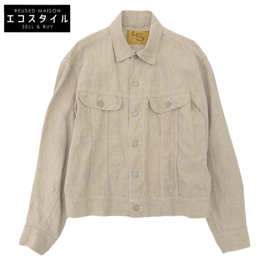 45R フォーティファイブ アール 美品 リネンの908Gジャン ジャケット レディース ベージュ 80510092 ジャケット ―