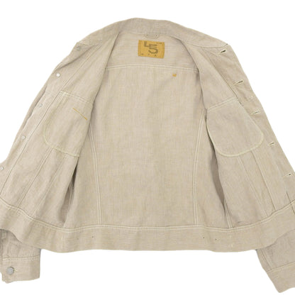 45R フォーティファイブ アール 美品 リネンの908Gジャン ジャケット レディース ベージュ 80510092 ジャケット ―