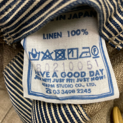 45R フォーティファイブ アール 80210051 ﾍﾞｰｼﾞｭ ﾘﾈﾝﾍﾘﾝﾎﾞｰﾝの908ｵｰｼｬﾝｵｰﾙ オーバーオール オールインワン 2