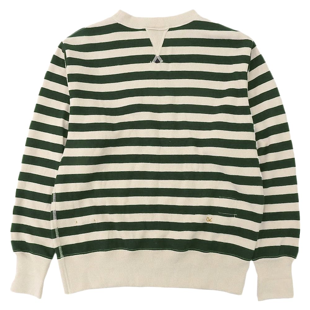 45R フォーティファイブ アール スムースニットの908ボーダーヨークネック トップス レディース ベージュ グリーン 80280421 トップス ―