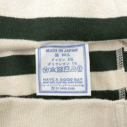 45R フォーティファイブ アール スムースニットの908ボーダーヨークネック トップス レディース ベージュ グリーン 80280421 トップス ―