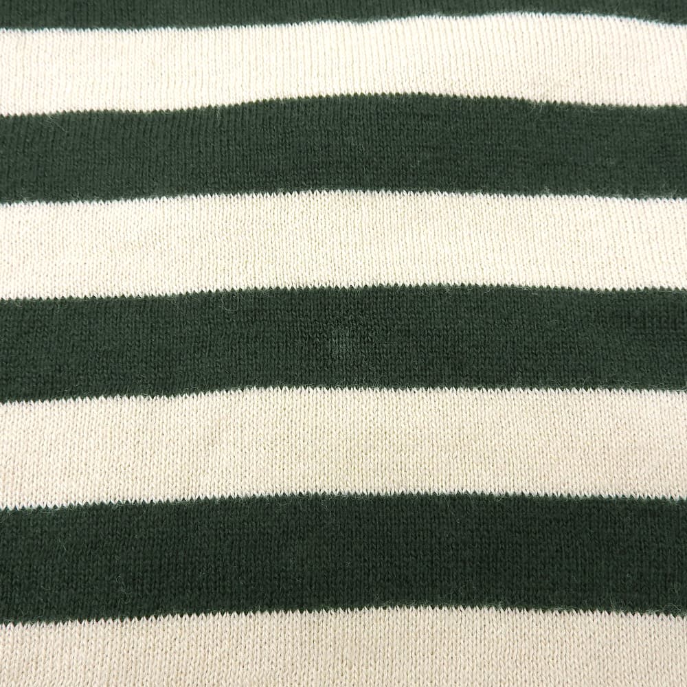 45R フォーティファイブ アール スムースニットの908ボーダーヨークネック トップス レディース ベージュ グリーン 80280421 トップス ―