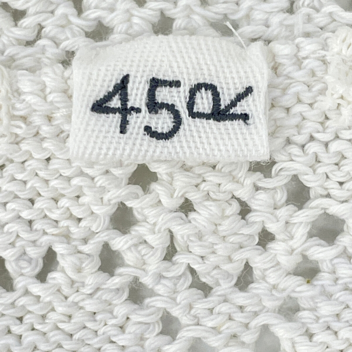 45R フォーティファイブ アール 70480011 ﾎﾜｲﾄ ﾚｰｽdeﾆｯﾄのｶｰﾃﾞｨｶﾞﾝ トップス 03