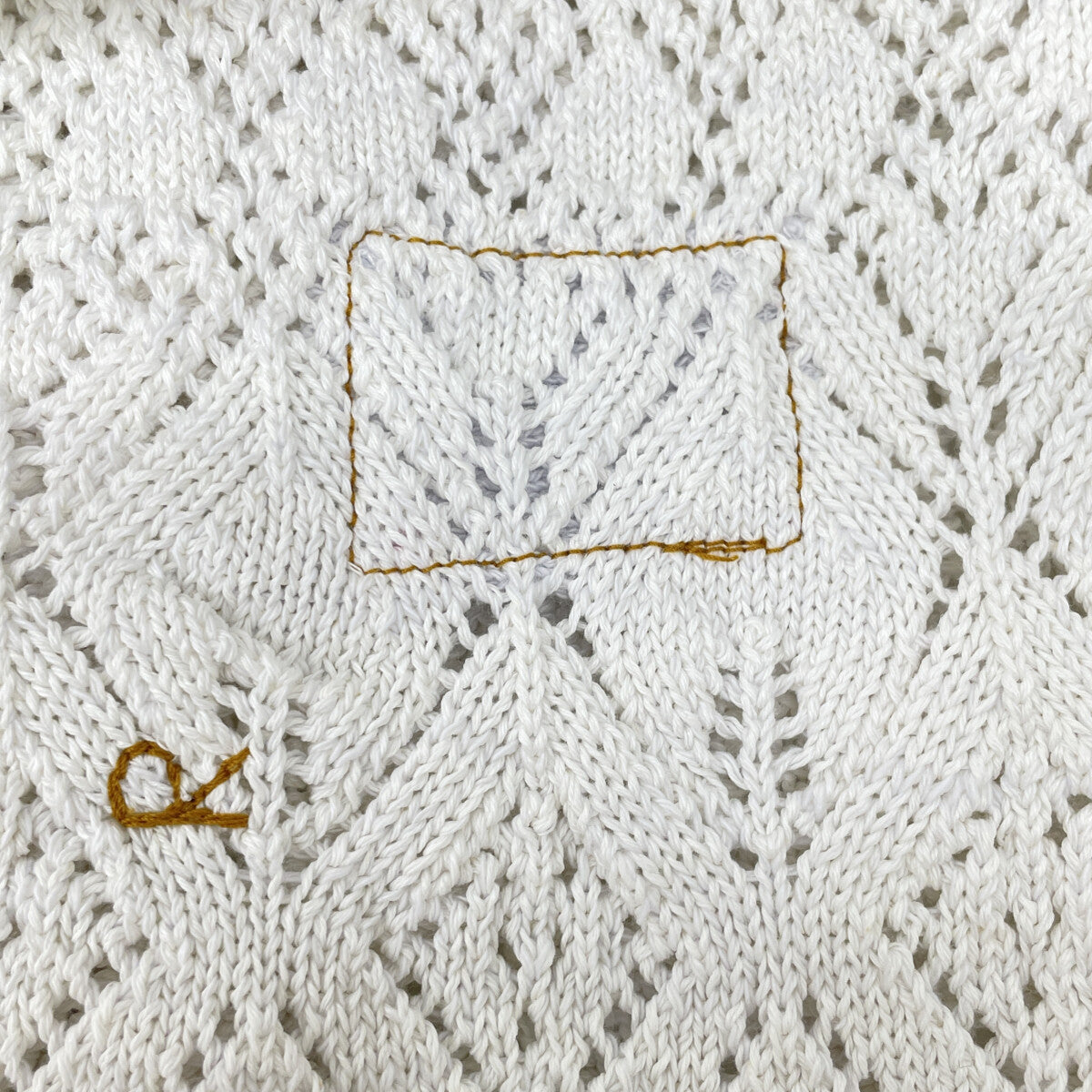 45R フォーティファイブ アール 70480011 ﾎﾜｲﾄ ﾚｰｽdeﾆｯﾄのｶｰﾃﾞｨｶﾞﾝ トップス 03