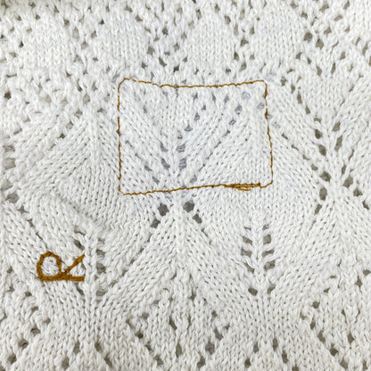 45R フォーティファイブ アール 70480011 ﾎﾜｲﾄ ﾚｰｽdeﾆｯﾄのｶｰﾃﾞｨｶﾞﾝ トップス 03