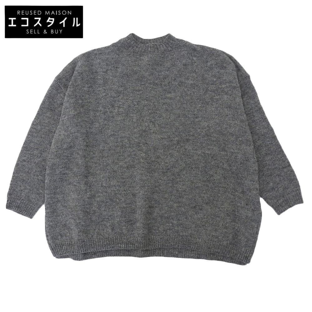 45R フォーティファイブ アール 美品 シェットランド超ガーゼのビッグスリット トップス レディース グレー 61080033 トップス ―