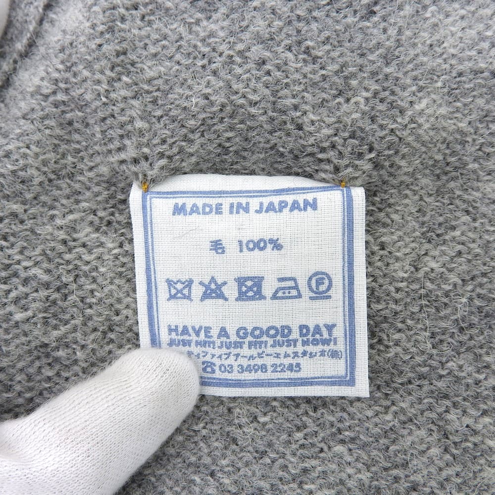 45R フォーティファイブ アール 美品 シェットランド超ガーゼのビッグスリット トップス レディース グレー 61080033 トップス ―