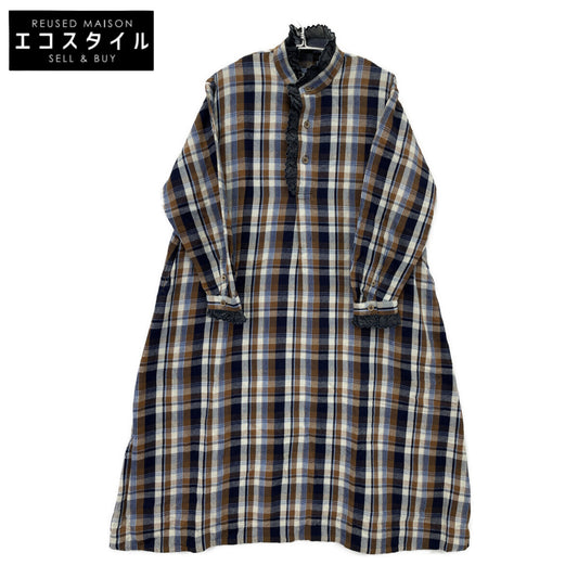 45R フォーティファイブ アール 71150104 ﾏﾙﾁｶﾗｰ 藍ざっくりﾈﾙのｸﾞｰｸﾞｰﾄﾞﾚｽ ワンピース 表記なし