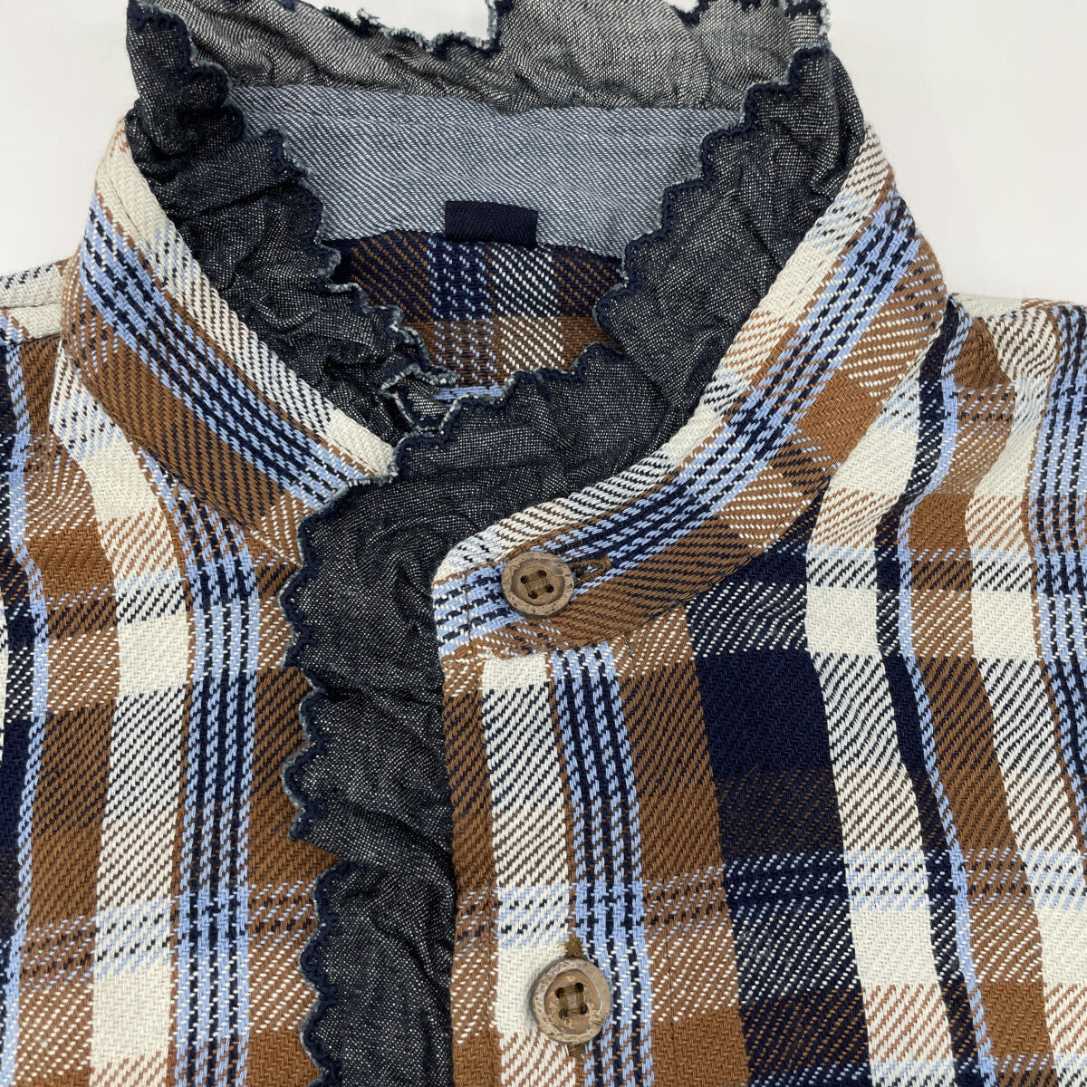 45R フォーティファイブ アール 71150104 ﾏﾙﾁｶﾗｰ 藍ざっくりﾈﾙのｸﾞｰｸﾞｰﾄﾞﾚｽ ワンピース 表記なし