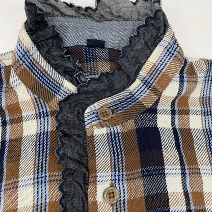 45R フォーティファイブ アール 71150104 ﾏﾙﾁｶﾗｰ 藍ざっくりﾈﾙのｸﾞｰｸﾞｰﾄﾞﾚｽ ワンピース 表記なし