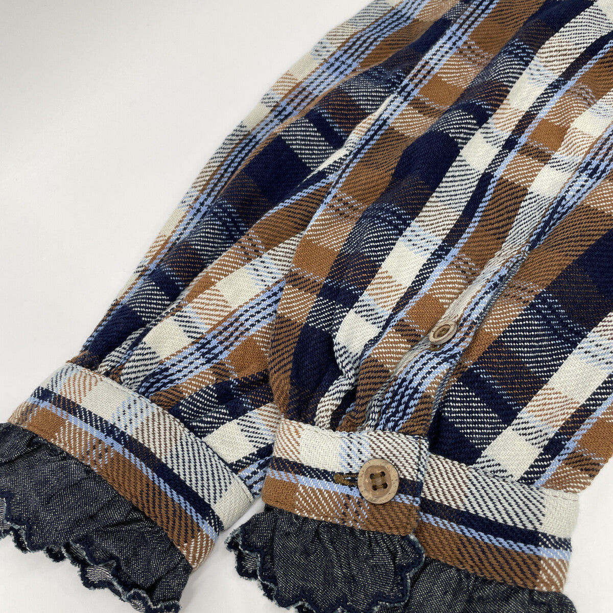 45R フォーティファイブ アール 71150104 ﾏﾙﾁｶﾗｰ 藍ざっくりﾈﾙのｸﾞｰｸﾞｰﾄﾞﾚｽ ワンピース 表記なし