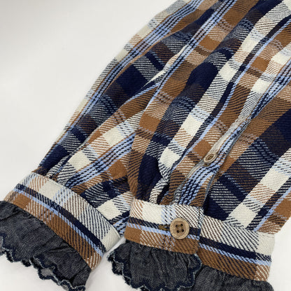 45R フォーティファイブ アール 71150104 ﾏﾙﾁｶﾗｰ 藍ざっくりﾈﾙのｸﾞｰｸﾞｰﾄﾞﾚｽ ワンピース 表記なし