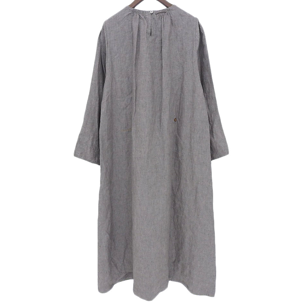 45R フォーティファイブ アール インドリネンのドレス ワンピース レディース グレー 7045086 ワンピース ―