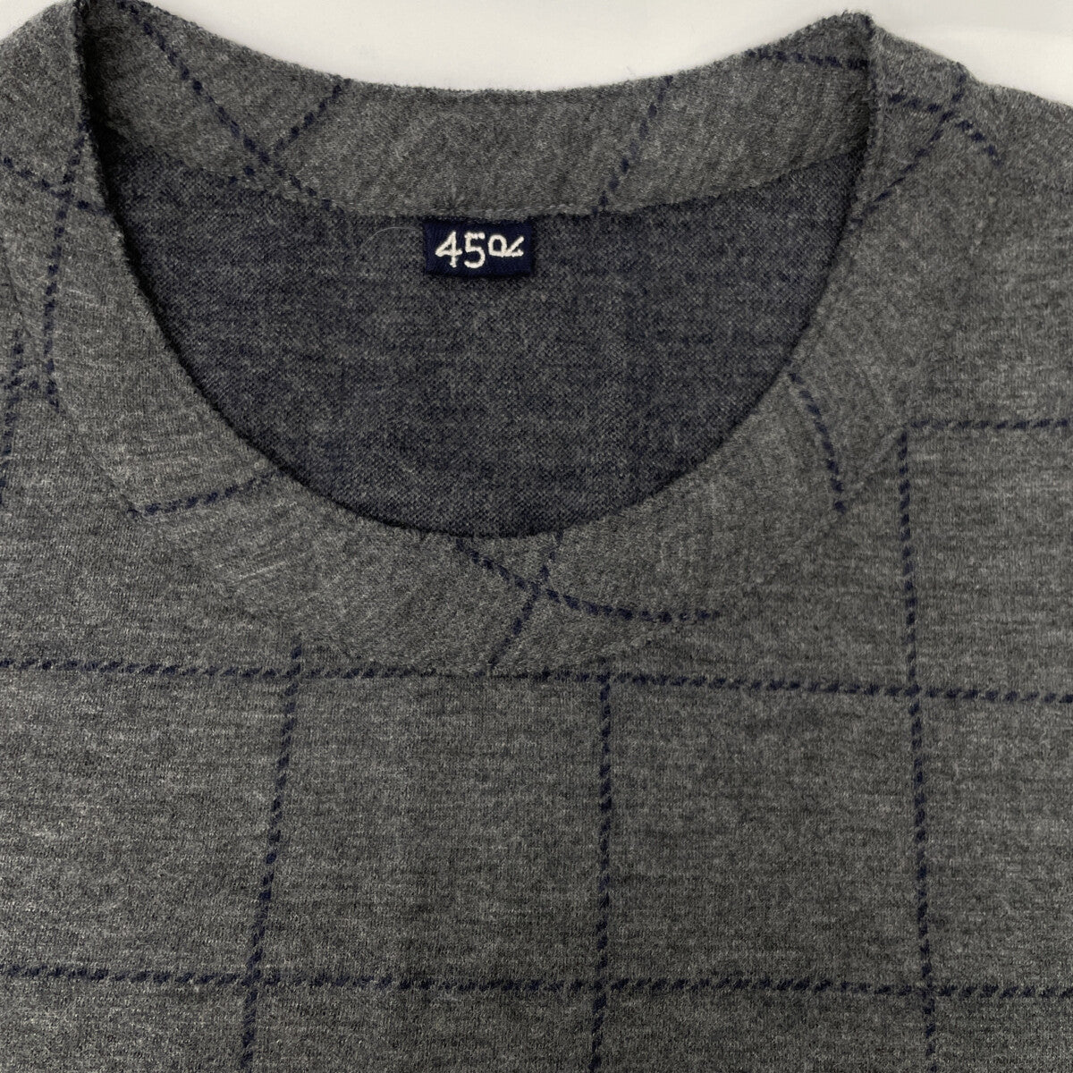 45R フォーティファイブ アール 5095027 ｸﾞﾚｰ ｳｰﾙ100 ｳｨﾝﾄﾞﾍﾟﾝﾁｪｯｸﾜﾝﾋﾟｰｽ ﾄﾞﾚｽ ワンピース 表記なし