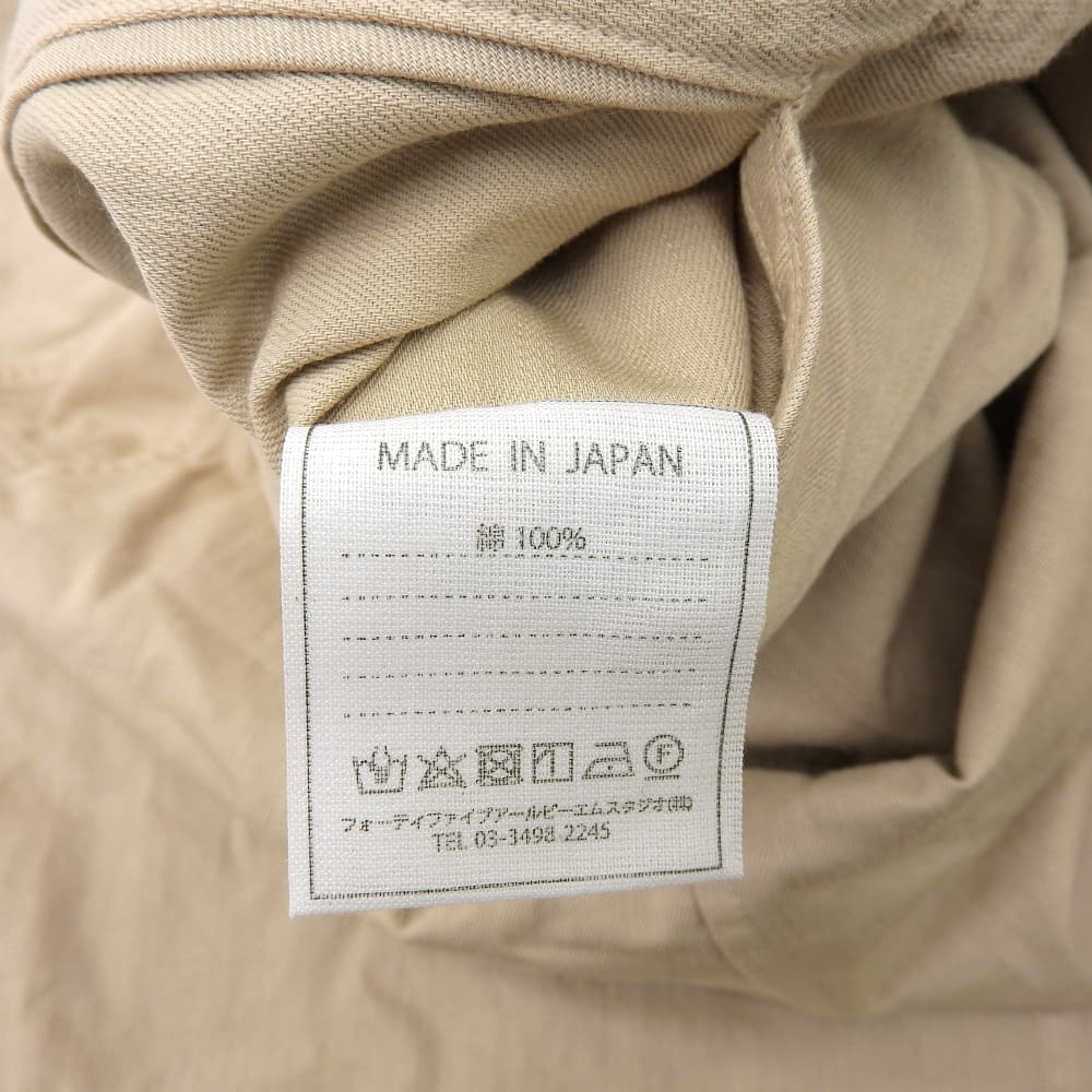 45R フォーティファイブ アール シャツ チノドレス 半袖ワンピース レディース コットン ベージュ 5065088 ワンピース ―