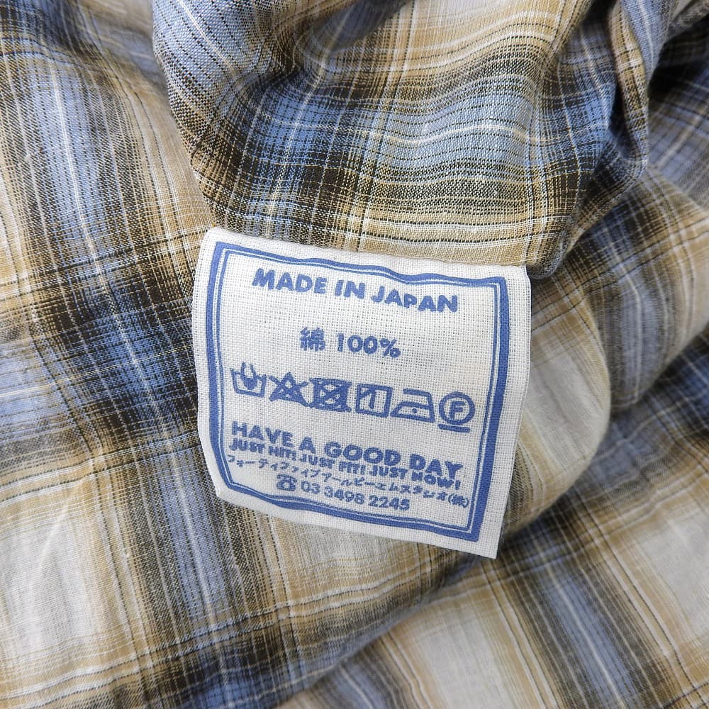 45R フォーティファイブ アール カディチェックのカフタンドレス ワンピース レディース ベージュ ライトブルー 70350111 ワンピース ―