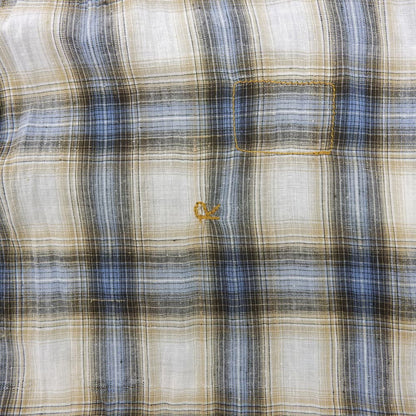 45R フォーティファイブ アール カディチェックのカフタンドレス ワンピース レディース ベージュ ライトブルー 70350111 ワンピース ―