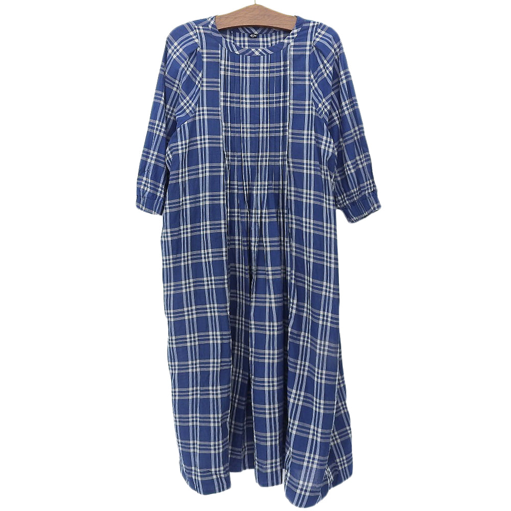 45R フォーティファイブ アール 秋風カディのドレス ワンピース レディース ブルー 70750082 ワンピース ―