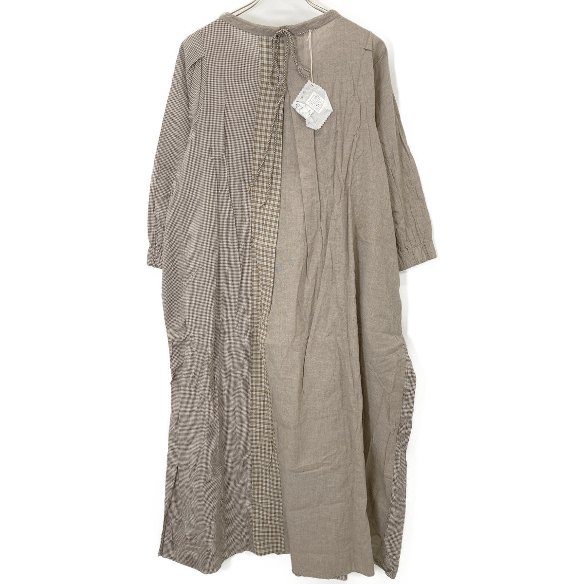 45R フォーティファイブ アール 70650292 ﾌﾞﾗｳﾝ 梅雨風ｶﾃﾞｨﾐｯｸｽのﾀｯｸﾄﾞﾚｽ ワンピース OO