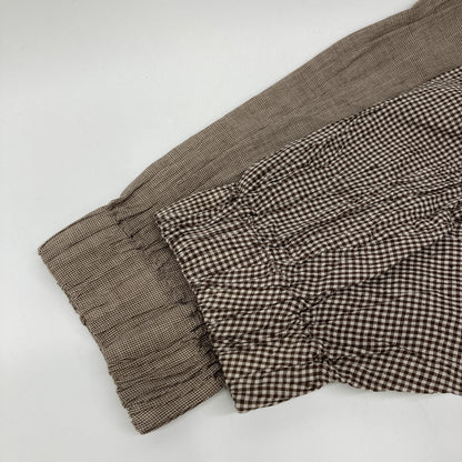 45R フォーティファイブ アール 70650292 ﾌﾞﾗｳﾝ 梅雨風ｶﾃﾞｨﾐｯｸｽのﾀｯｸﾄﾞﾚｽ ワンピース OO