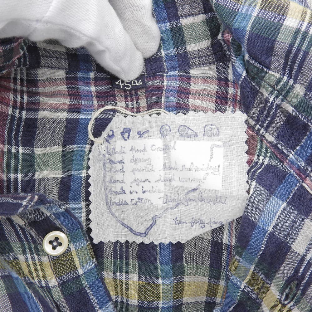 45R フォーティファイブ アール 美品 インドリネンマドラスのフレアMドレス ワンピース レディース マルチカラー 70550272 ワンピース ―