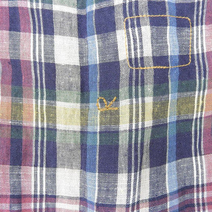 45R フォーティファイブ アール 美品 インドリネンマドラスのフレアMドレス ワンピース レディース マルチカラー 70550272 ワンピース ―