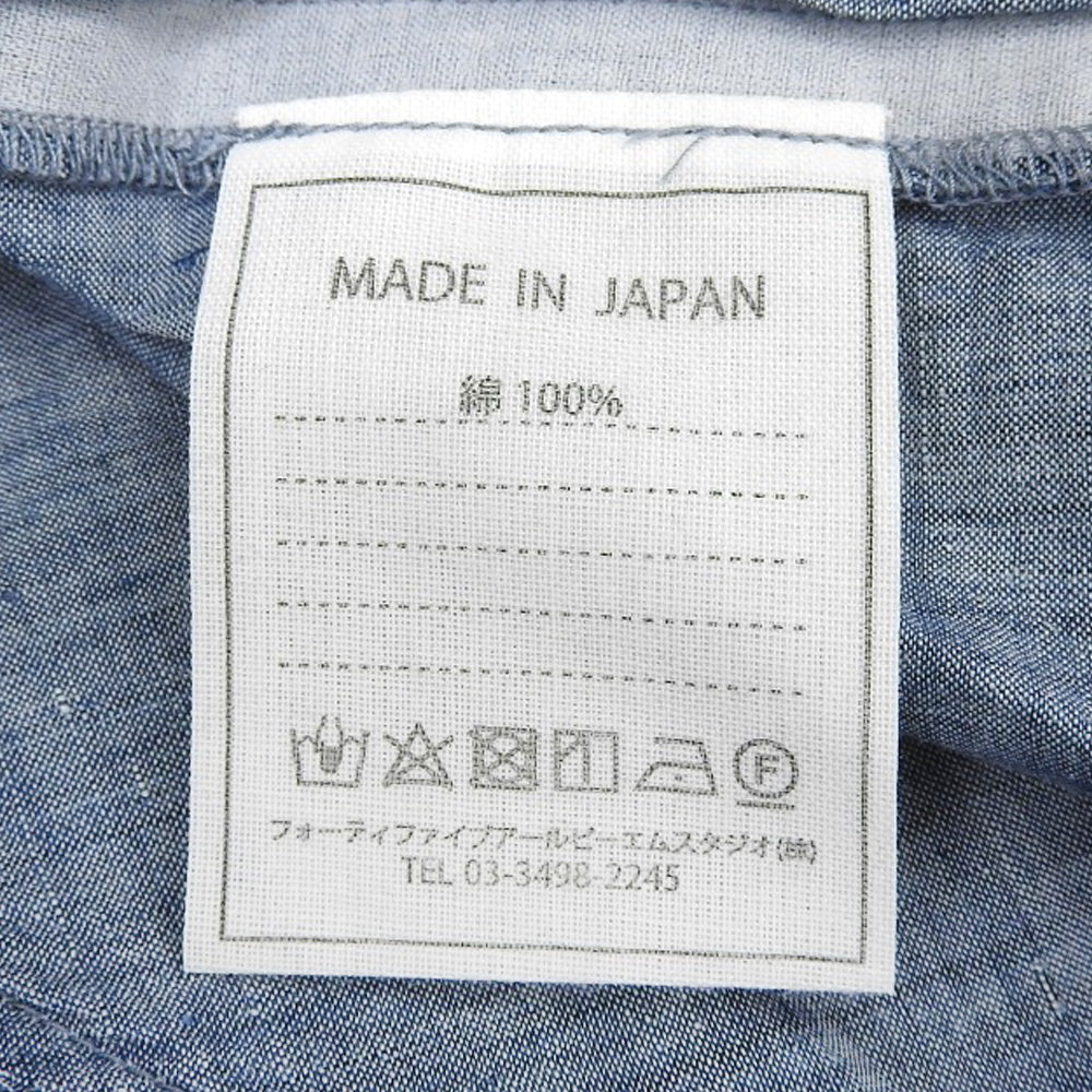 45R フォーティファイブ アール カフタンドレス プリーツシャツワンピース コットン レディース ブルー 7035919 ワンピース ―