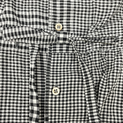 45R フォーティファイブ アール 70450241 ﾌﾞﾗｯｸ×ﾎﾜｲﾄ 春風ｲﾝﾄﾞｶﾃﾞｨの四角ﾄﾞﾚｽ ワンピース 00