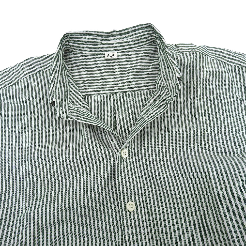 45R フォーティファイブ アール 美品 スーピマオックスのMシャツドレス ワンピース レディース グリーン×ホワイト 00 50350171 ワンピース 00