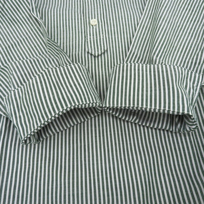 45R フォーティファイブ アール 美品 スーピマオックスのMシャツドレス ワンピース レディース グリーン×ホワイト 00 50350171 ワンピース 00