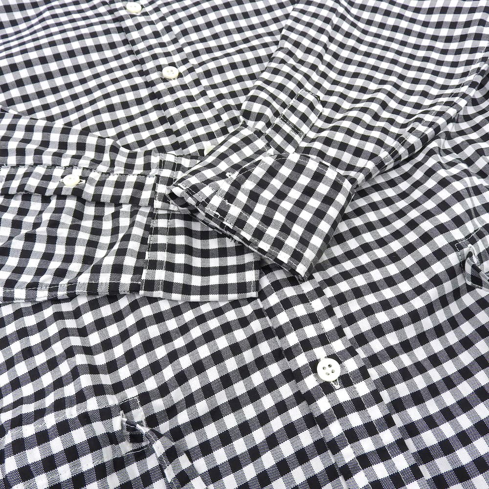 45R フォーティファイブ アール 美品 薄オックスギンガムのシャツドレス ワンピース レディース ブラック ホワイト 70350501 ワンピース ―