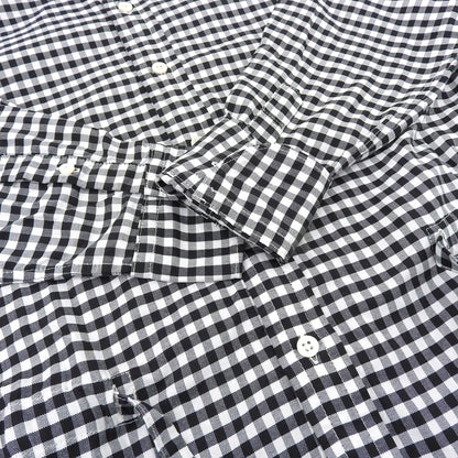 45R フォーティファイブ アール 美品 薄オックスギンガムのシャツドレス ワンピース レディース ブラック ホワイト 70350501 ワンピース ―