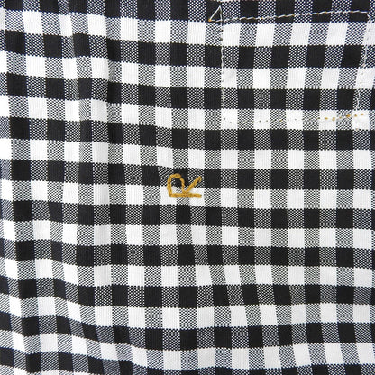 45R フォーティファイブ アール 美品 薄オックスギンガムのシャツドレス ワンピース レディース ブラック ホワイト 70350501 ワンピース ―