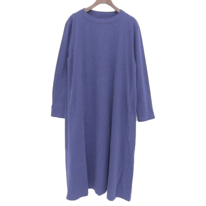 45R フォーティファイブ アール 美品 コットン カフタンドレス ロングスリーブワンピース レディース ネイビー ワンピース ―