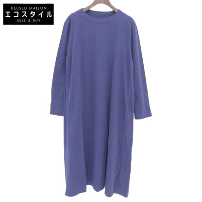 45R フォーティファイブ アール 美品 コットン カフタンドレス ロングスリーブワンピース レディース ネイビー ワンピース ―