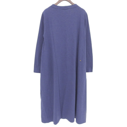 45R フォーティファイブ アール 美品 コットン カフタンドレス ロングスリーブワンピース レディース ネイビー ワンピース ―