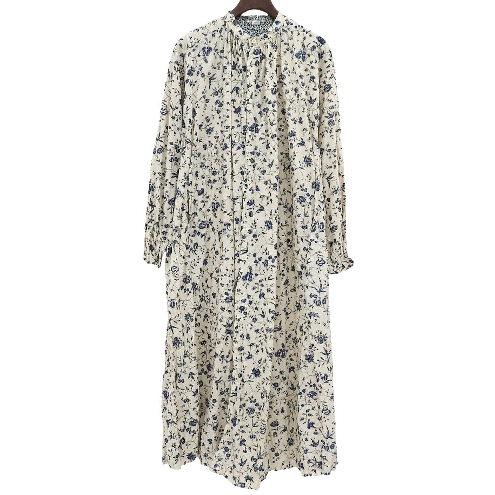 45R フォーティファイブ アール 美品 フラワータペットのドレス コットン ワンピース レディース オフホワイト 0 7075042 ワンピース 0